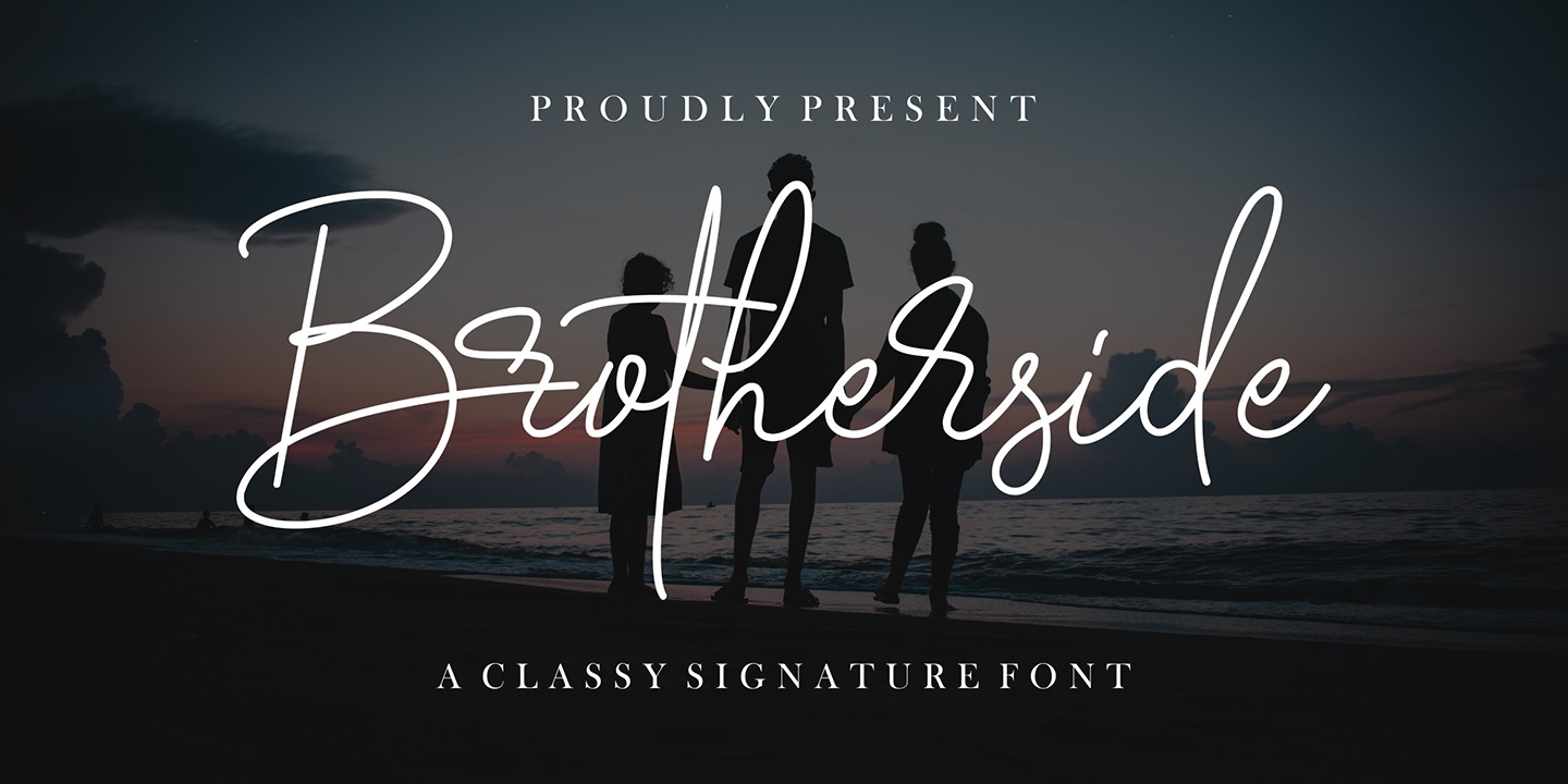 フォント Brotherside Signature